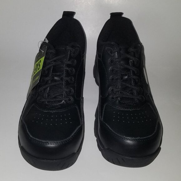 NEW Safety Toe Black Shoes Work ANSI Z41 PT99 ~ Men's Size 7 /Approx Women's 8.5 - Picture 3 of 12